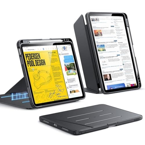 ESR for iPad Air 11 Inch Case M4/M3/M2 (2026/2025/2024), iPad Air 5th/4th Gen (2022/2020), Vertical Stand Cover, Multi Stand Angles, Ultra-Stable Case