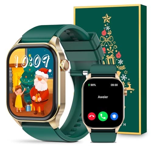 SOUYIE 2025 Christmas-Themed Smart Watch for Men Women, 2.04" AMOLED Display, Blood Oxygen Heart Rate Sleep Monitor, 136+ Sports Modes, IP68