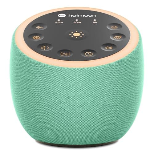 Hotmoon Sound Machine for Sleep, Cocoon 2, 40 Sounds, Dual-Speaker, Plug In | White Green Pink Brown Noise Machine for Sleeping Adults Office Privacy
