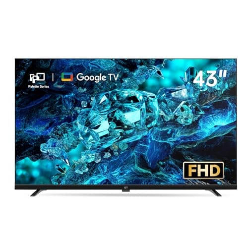 FPD 43 Inch Smart TV 1080p Full HD Google TV Flat Screen LED Television | Dolby Audio HDR 10, Voice Remote, Google Cast,Ultra Thin Stream Live TVs for