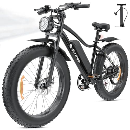 isinwheel M10Plus Electric Mountain Bike for Adults, 26"*4.0 Fat Tire Ebike with 48V 13Ah Removable Battery, 1000W Peak Motor Electric Bicycle, 120KM