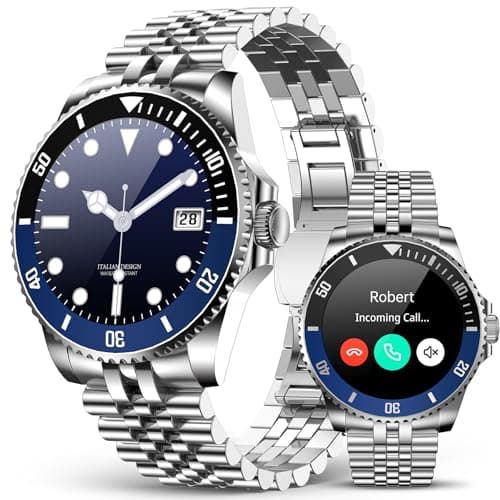 SOUYIE Smart Watch for Men, Answer/Make Call, Fitness Tracker, IP67, 44mm | 1.19" AMOLED, Round, GPT AI, Voice Assistant, 24/7 HR/SpO2/Stress/Sleep,