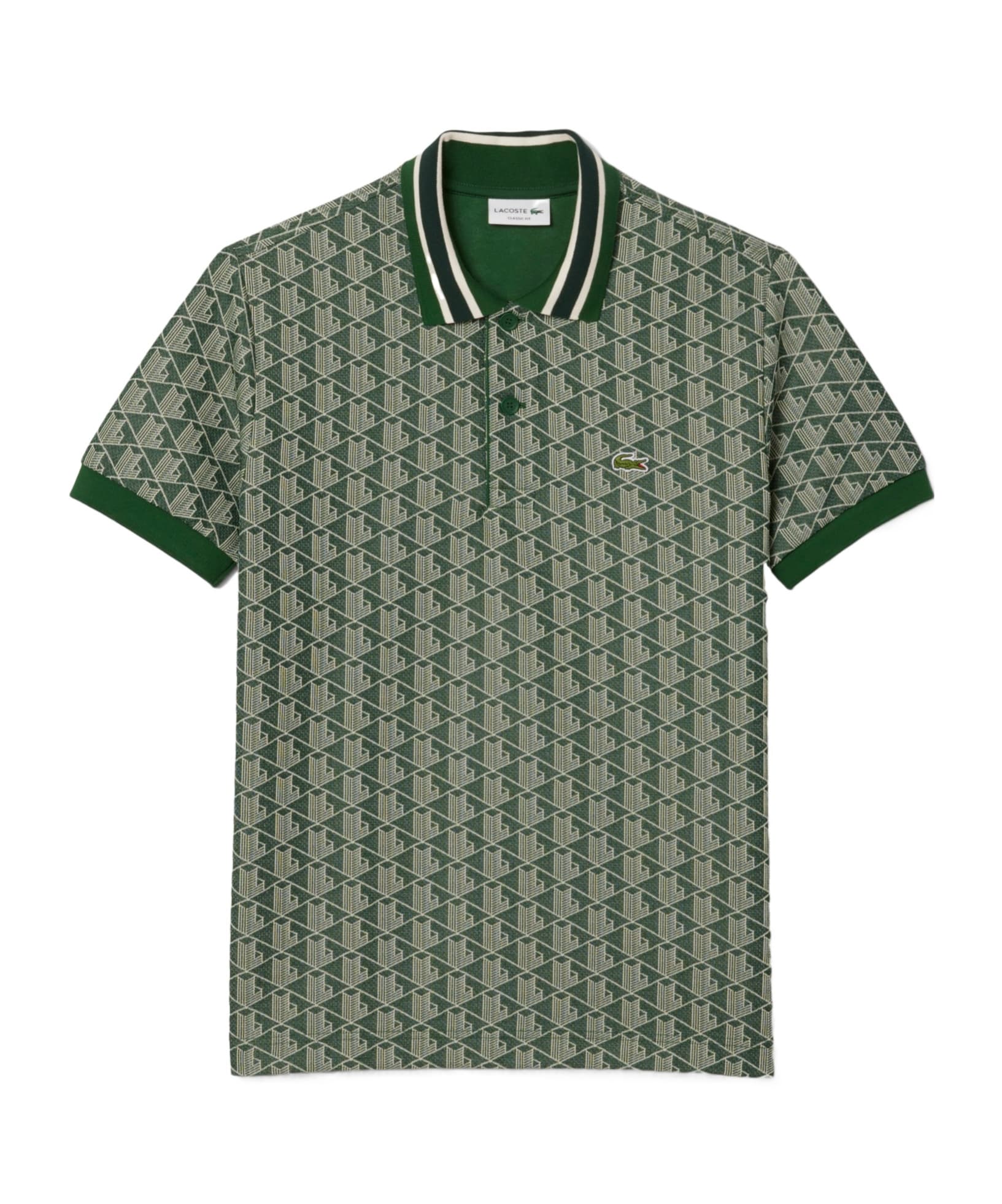 Lacoste Monogram Jacquard Classic Fit Polo Shirt