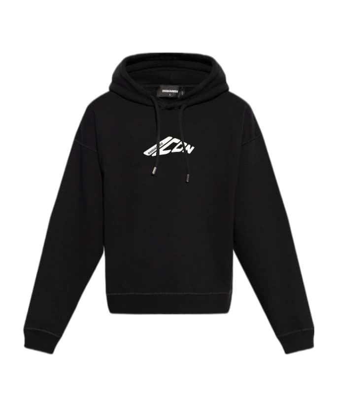 Dsquared2 Logo Printed Drawstring Hoodie