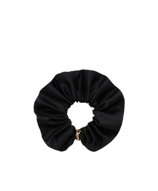 Saint Laurent Logo Plaque Scrunchie