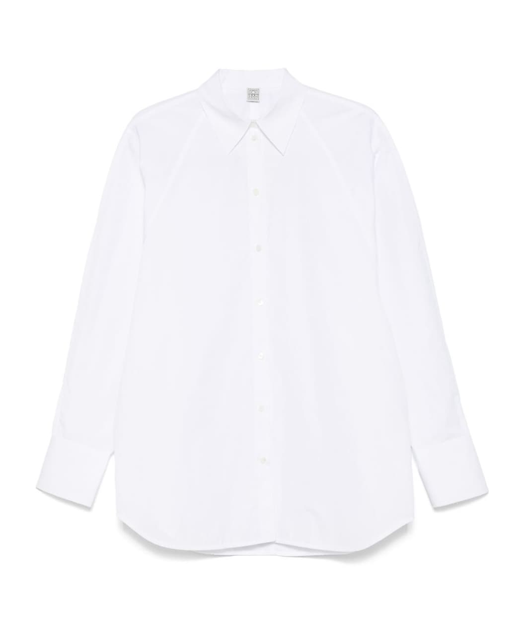 Totême Curved Hem Raglan-Sleeved Shirt