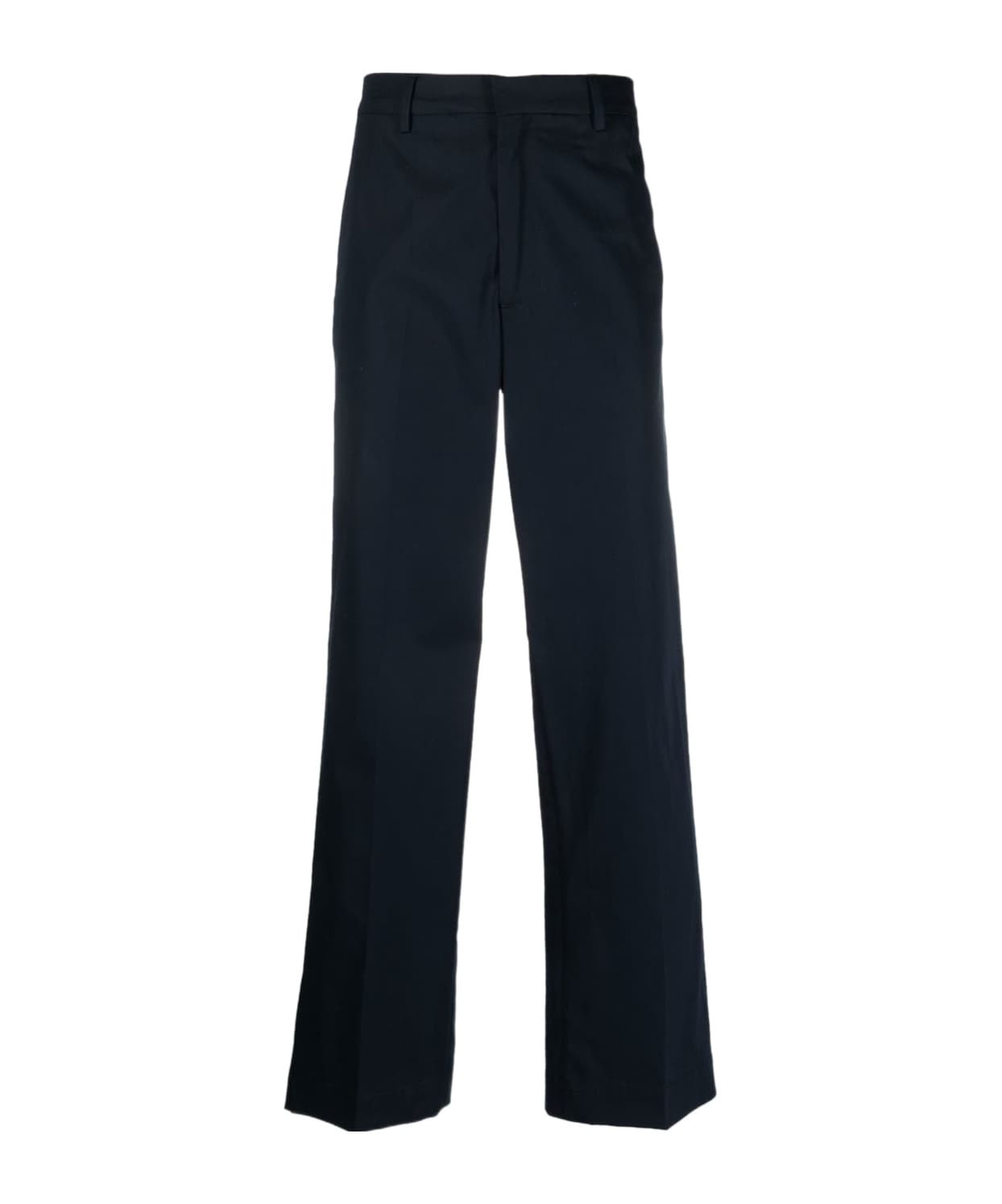 mid-rise straight-leg trousers