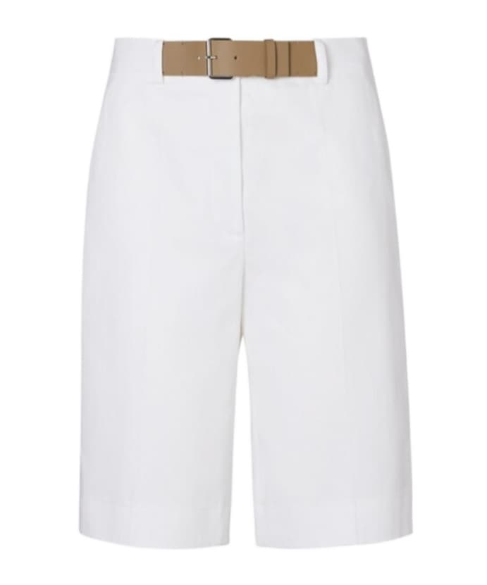 Double T pleated shorts