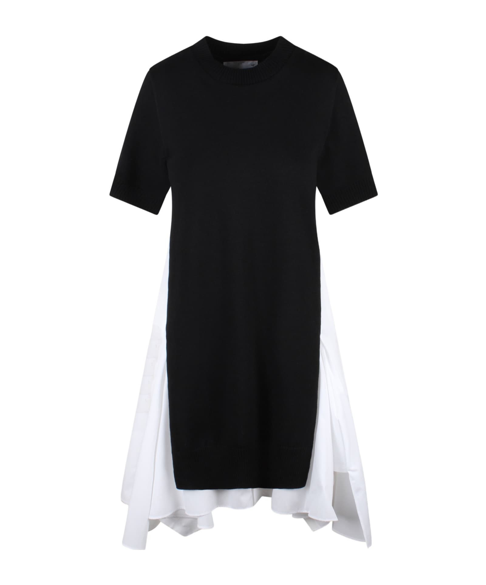 Sacai Poplin Stripe-Detail Dress