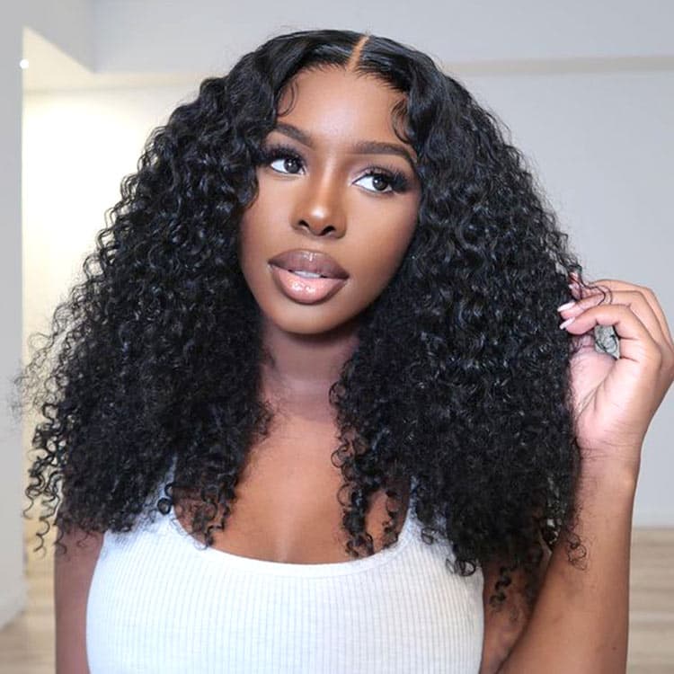 Ready To Go Wig - Airy Cap-Affordable Glueless 5x5 Lace Front Wigs Curly Human Hair