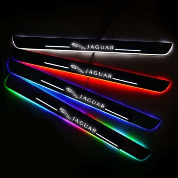 Wireless Illuminated Jaguar LED Door Sills with 7 Colors Change