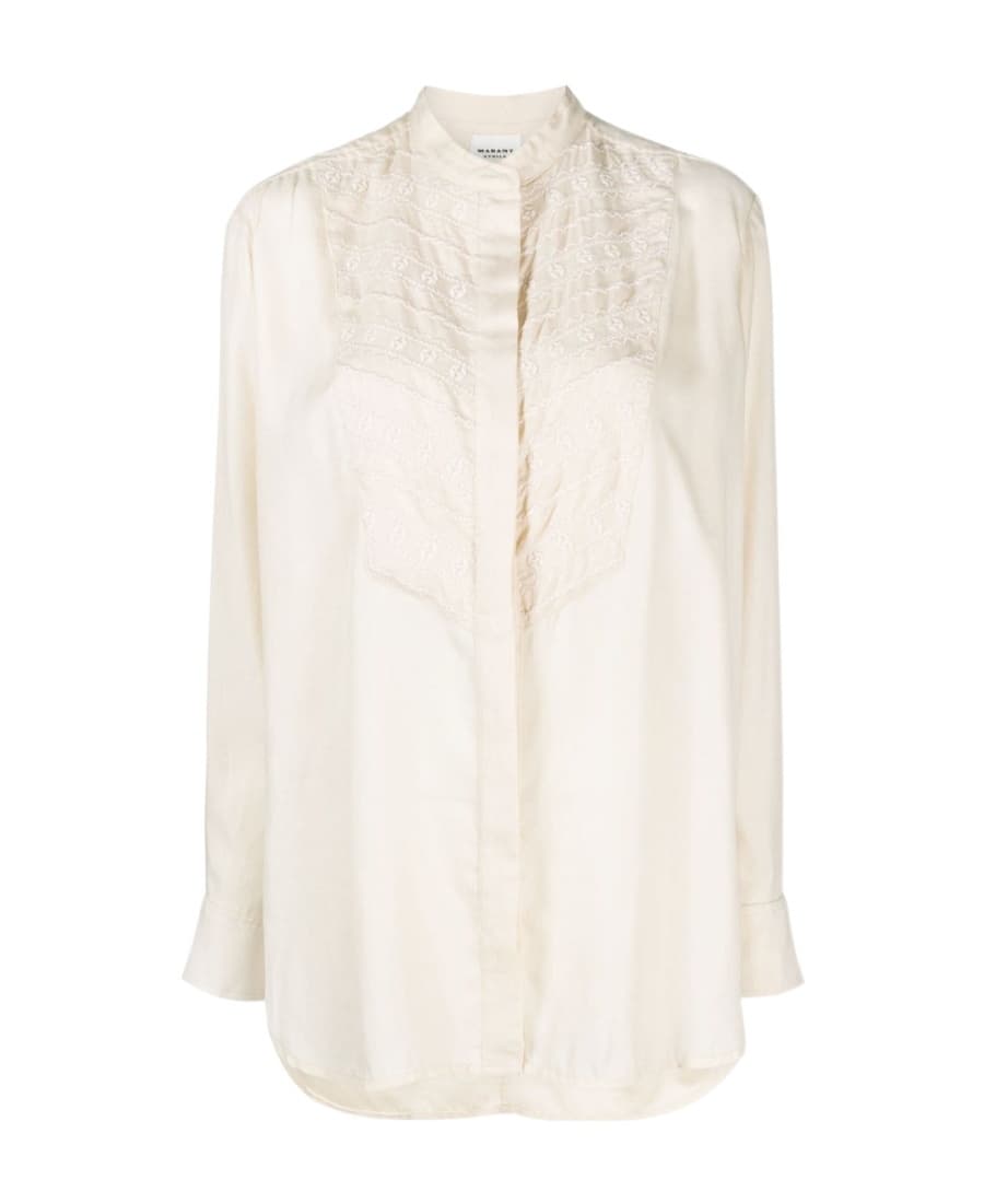 Isabel Marant Étoile Britten Embroidered-Detailed Long-Sleeved Shirt