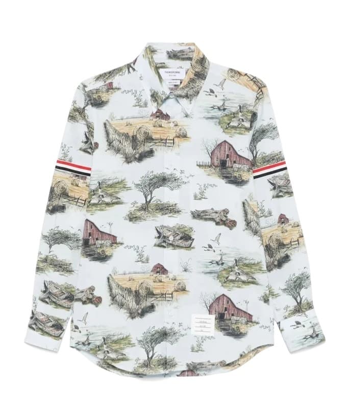graphic-print shirt