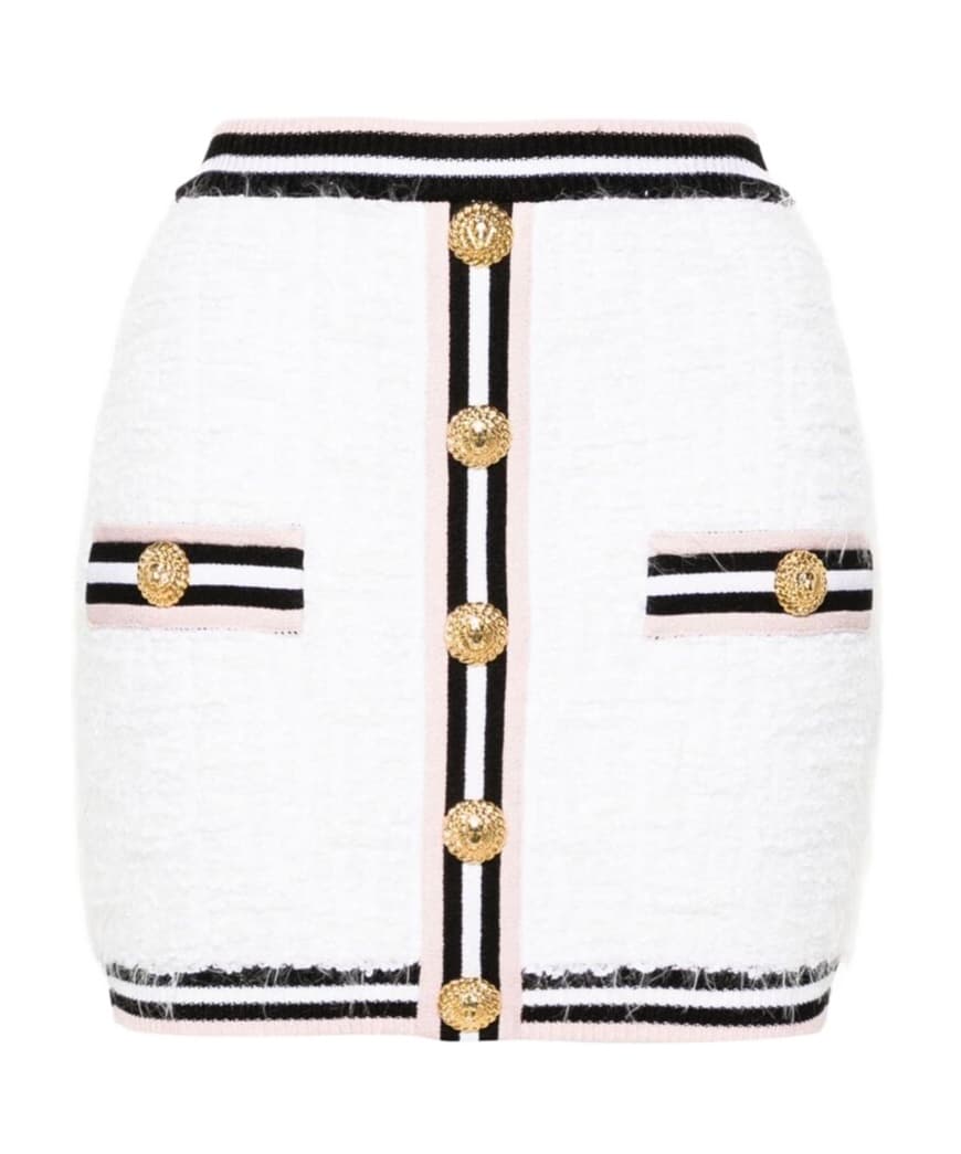 Balmain Monogram Knit Skirt