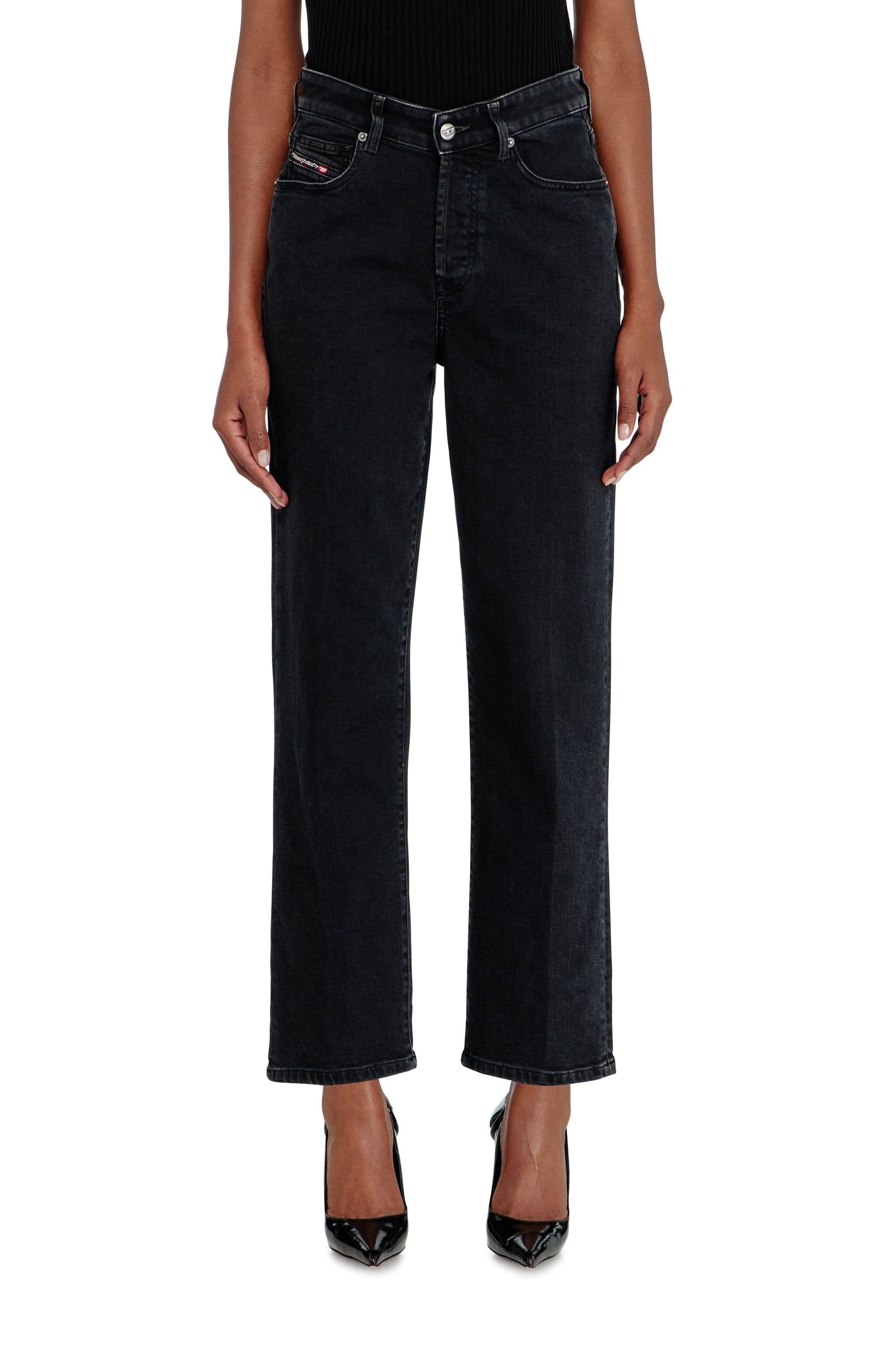 Diesel - Regular Jeans High Waist 1981 D-Went - Jeans - Woman - Black