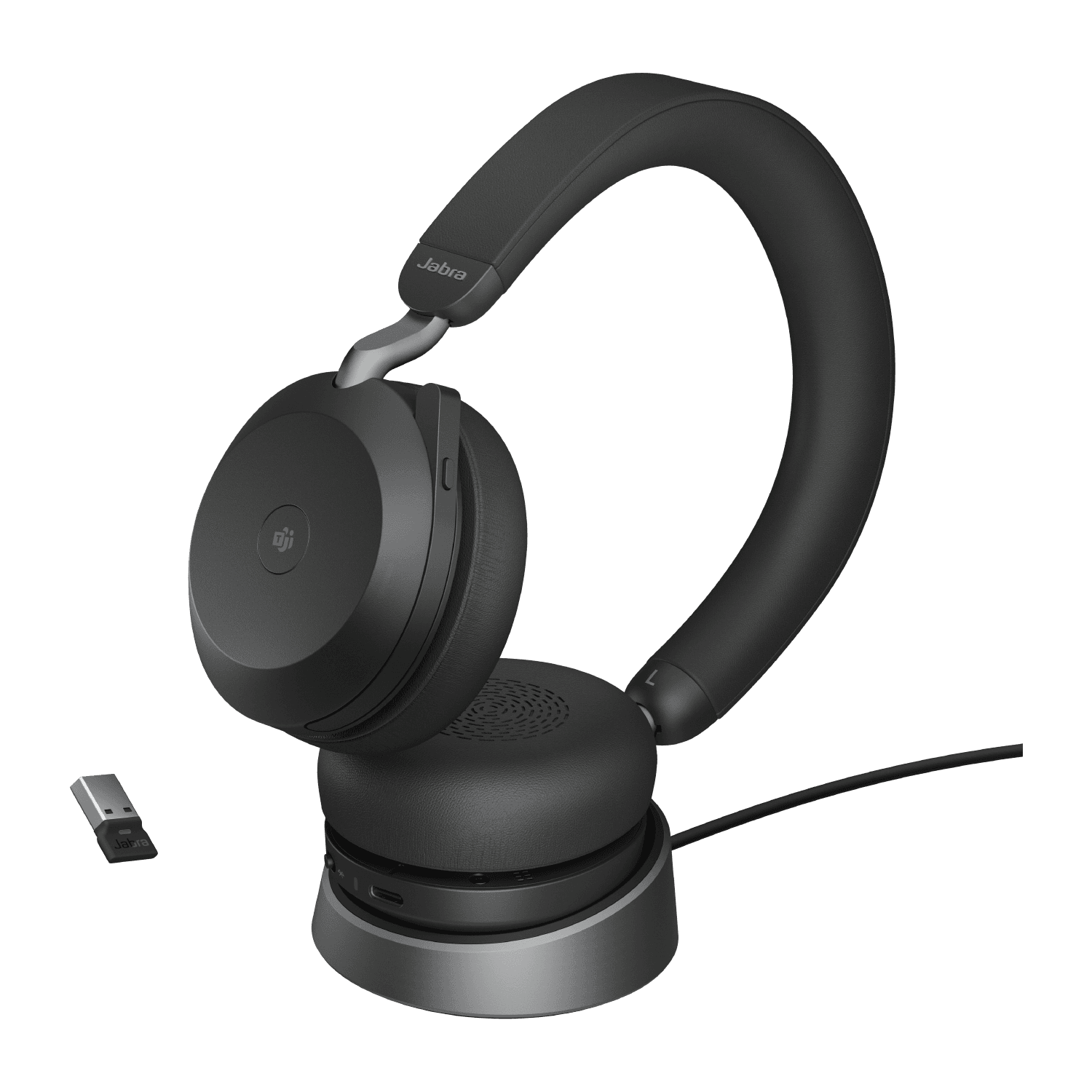 Jabra Evolve2 75 - USB-A MS Teams with Desk Stand - Black
