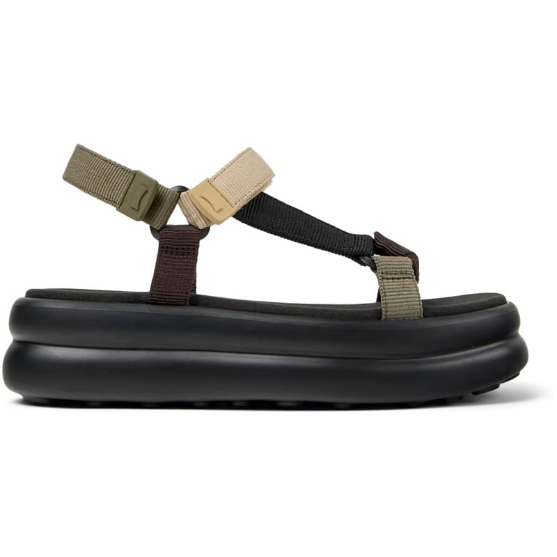 CAMPER Twins - Sandales pour Femme - Marron,Vert,Beige, taille 40, Tissu en coton