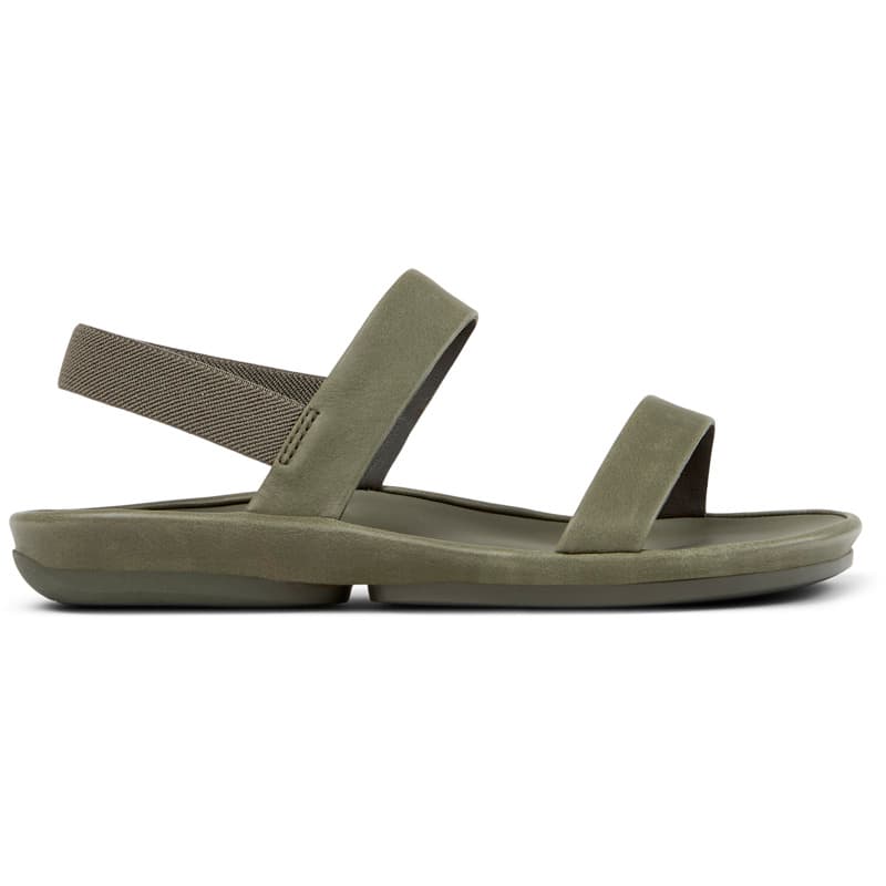 CAMPER Right Isla - Sandales pour Femme - Vert, taille 37, Cuir lisse