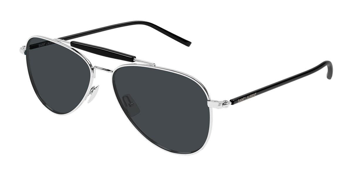 Saint Laurent SL 864 002 Men's Sunglasses Silver Size 57