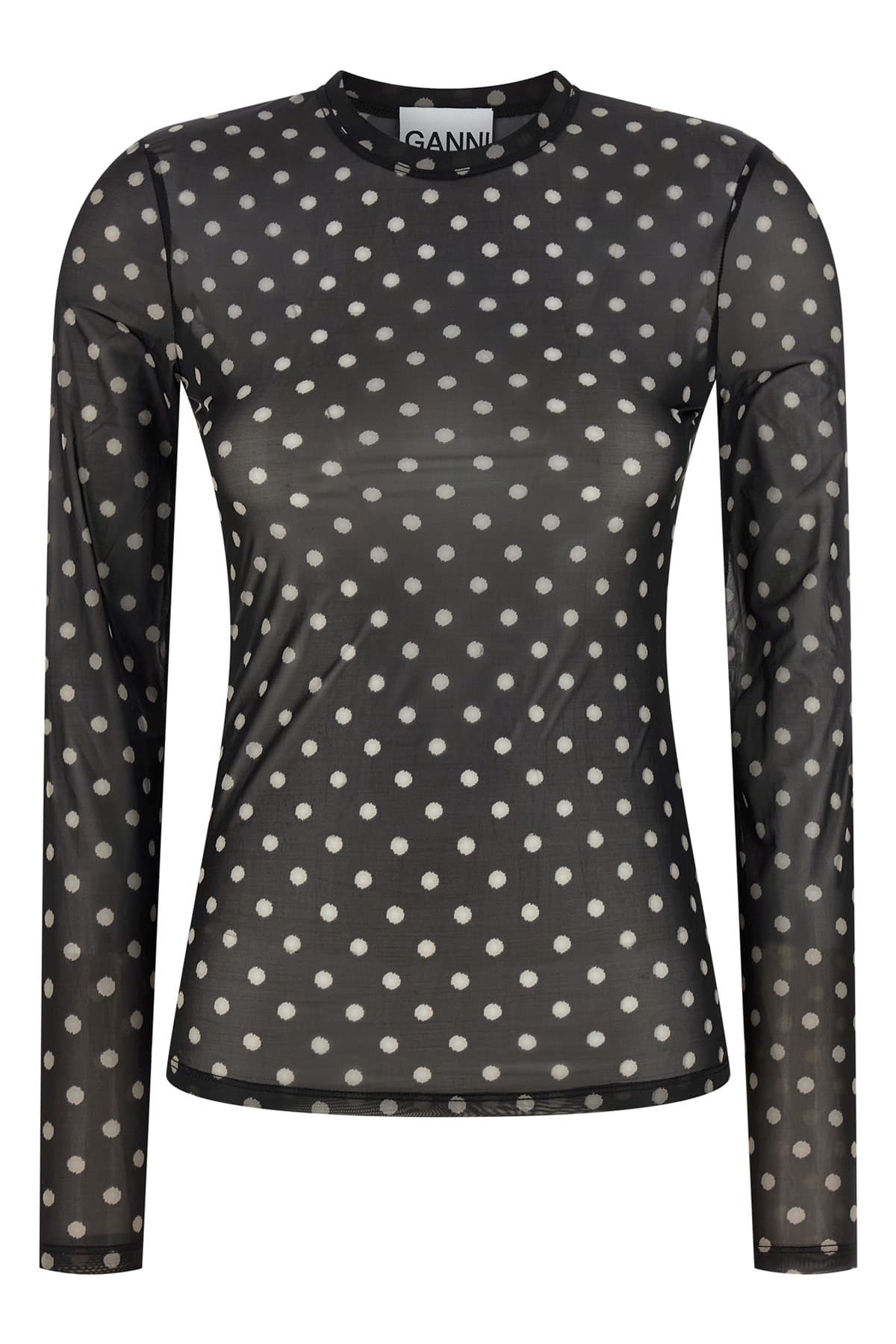 GANNI 'Printed Sheer' Sweater