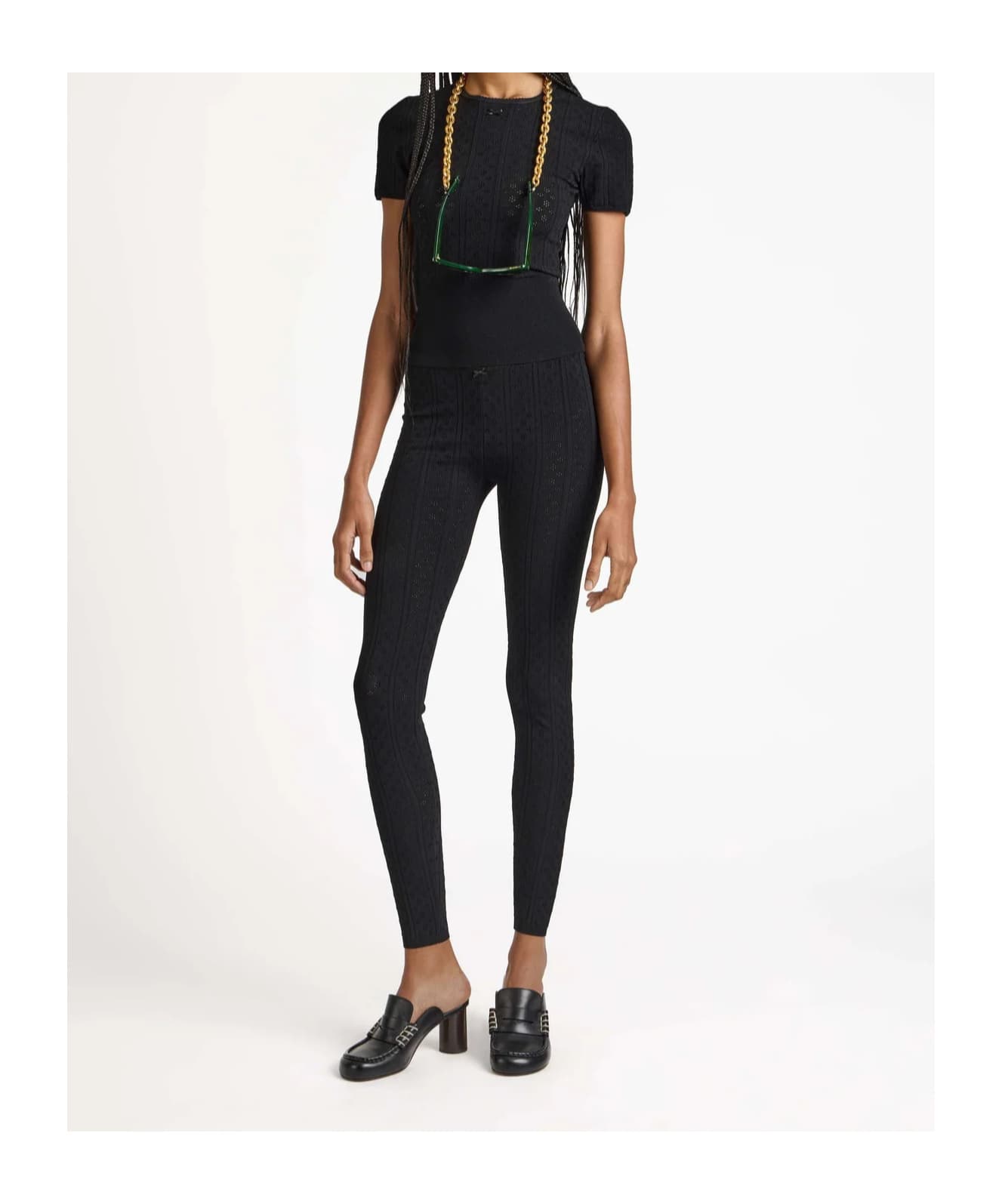 cable knit trousers