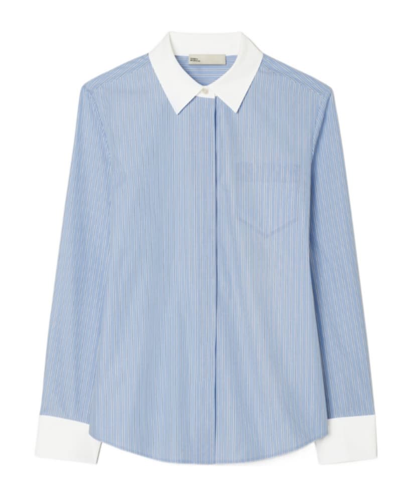 Tory Burch Long Sleeve Striped Shirt