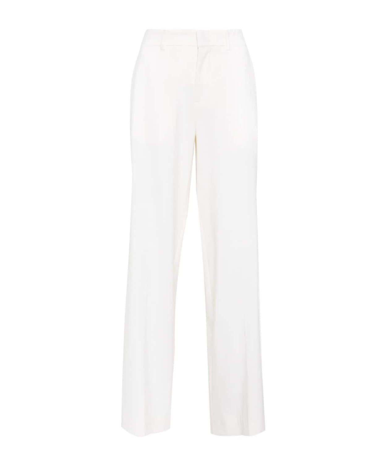 virgin wool straight-leg trousers