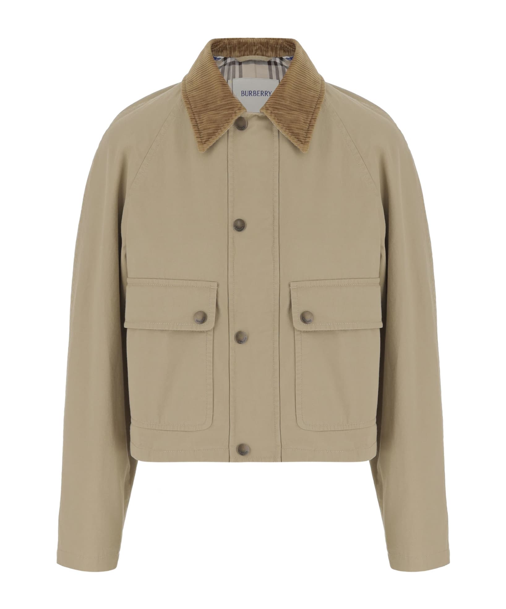 Burberry Press-Stud Cropped Jacket