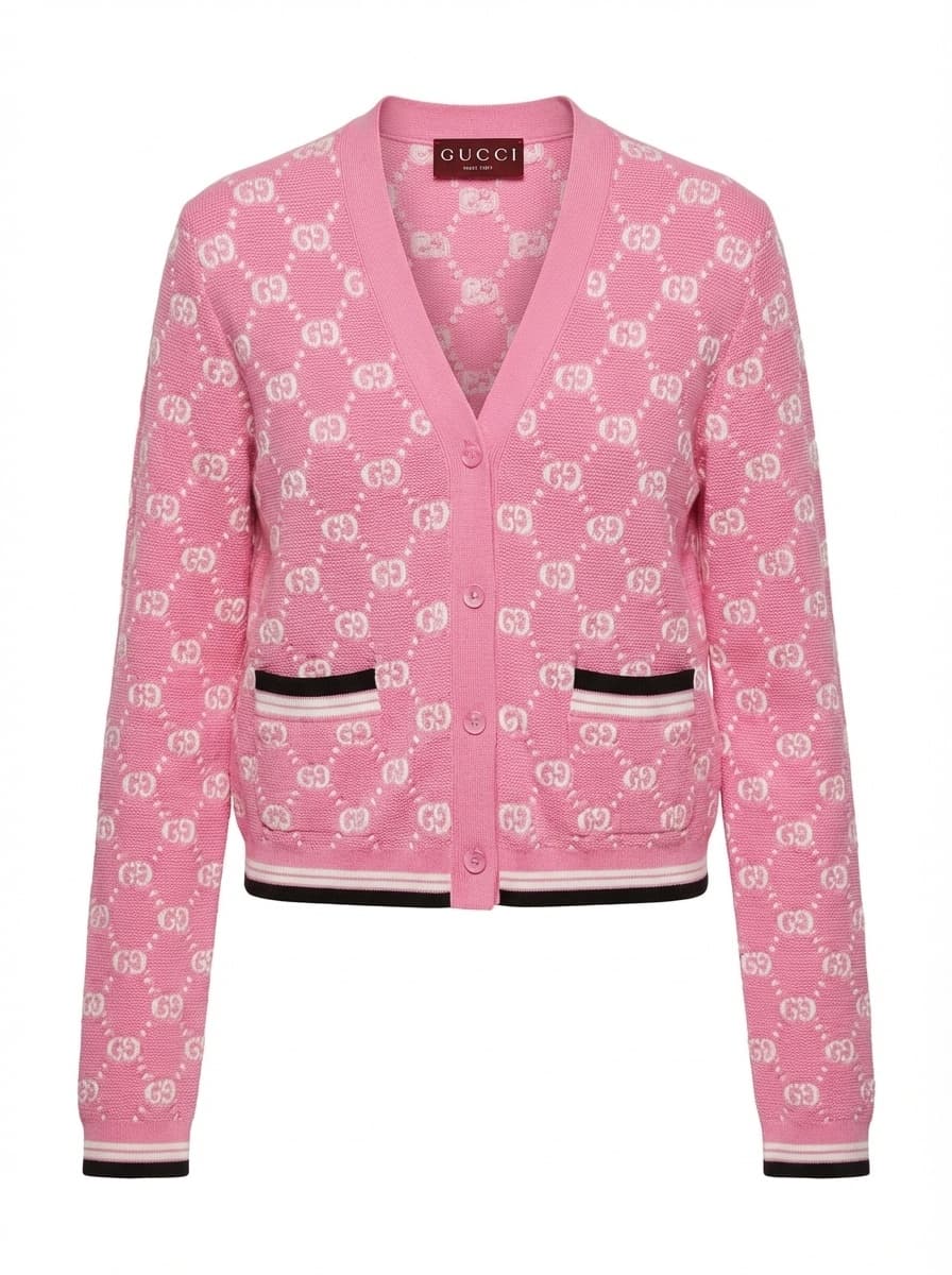 Gucci GG Intarsia Knit Cardigan