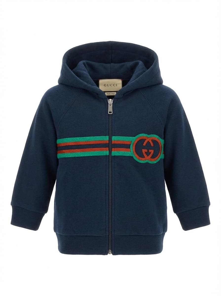 Gucci Kids Zip-Up Long-Sleeved Hoodie