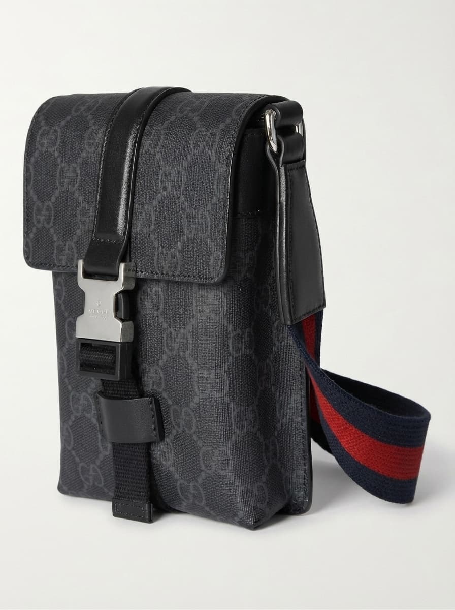 Gucci Monogrammed Buckle Detailed Clutch Bag