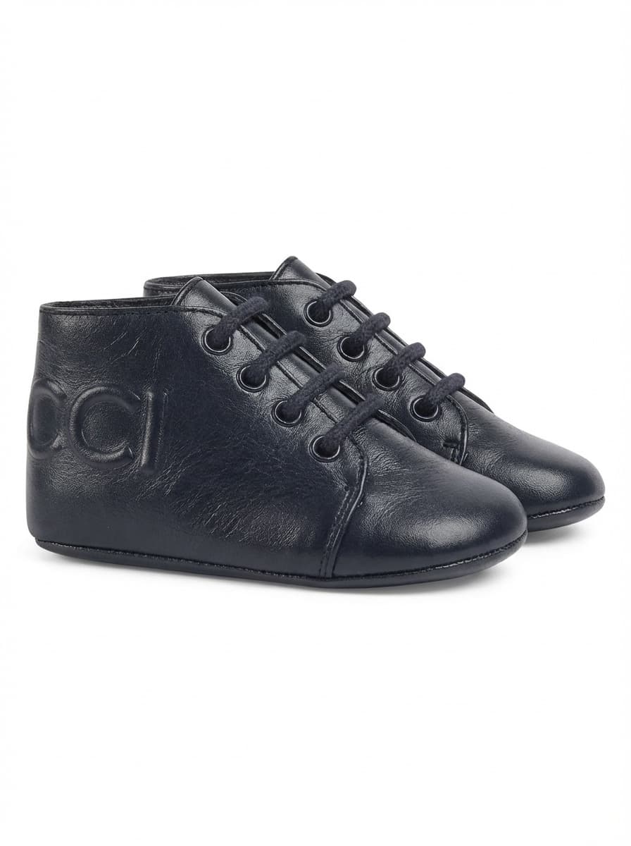 Gucci logo leather boots