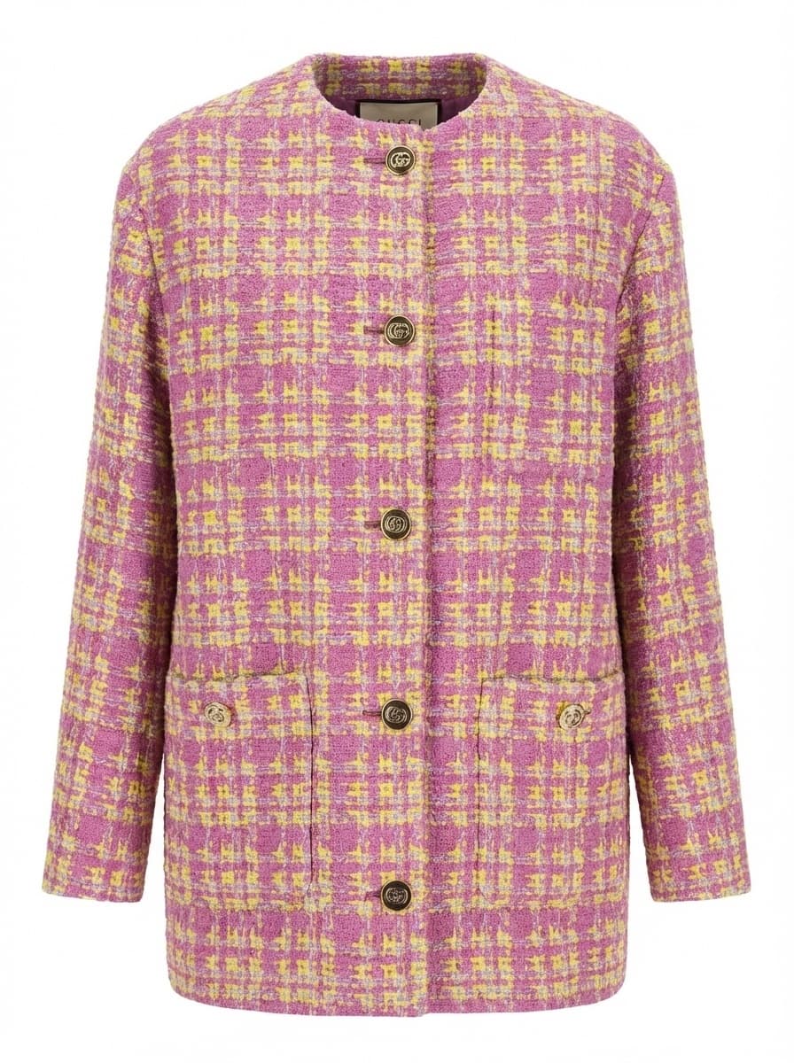 Gucci Tweed Button-Up Jacket
