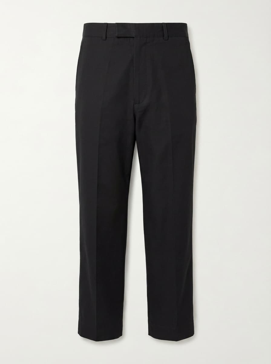 Gucci Straight Leg Cropped Poplin Chino Trousers