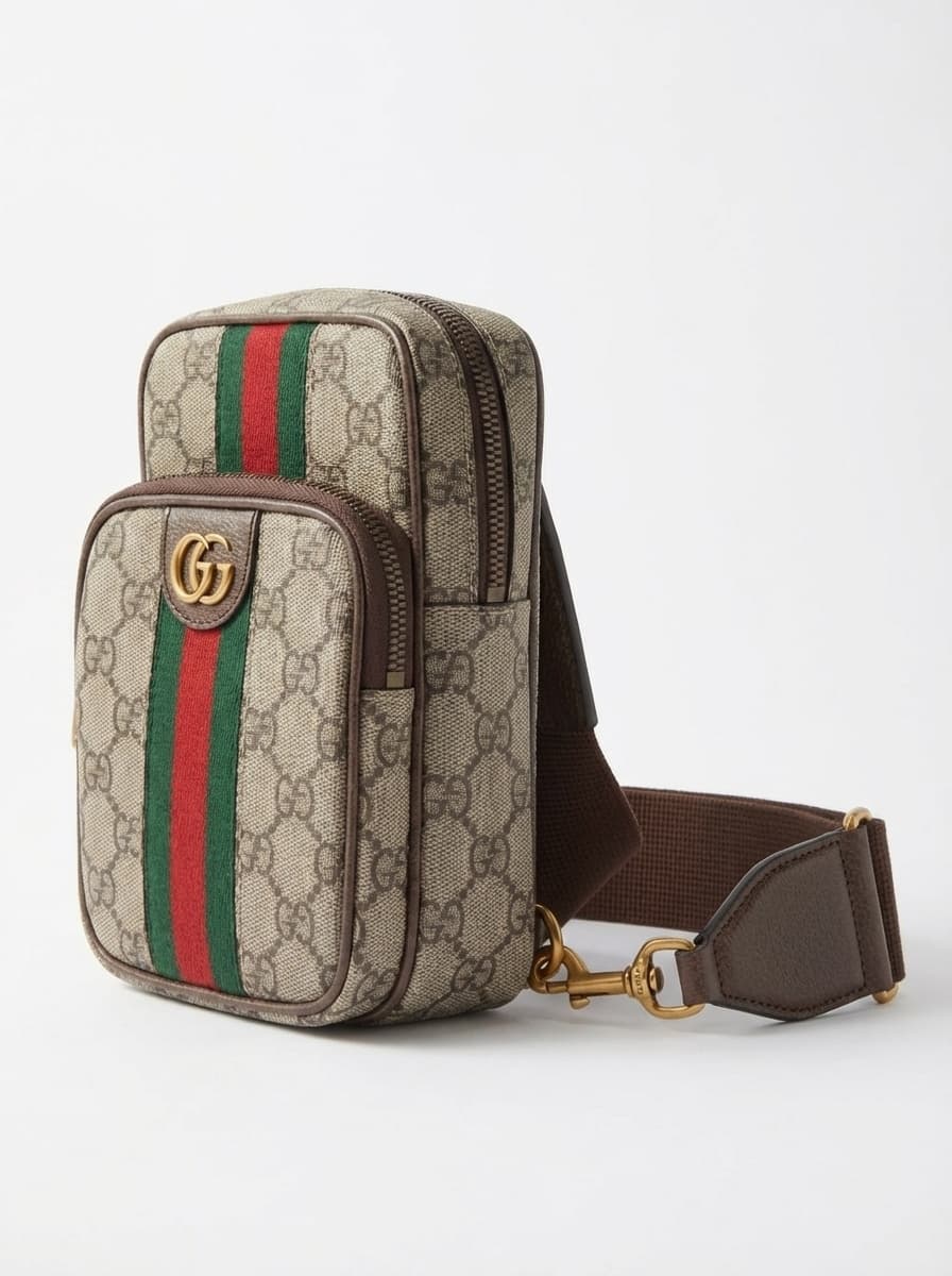 Gucci Ophidia GG Web Striped Belt Bag