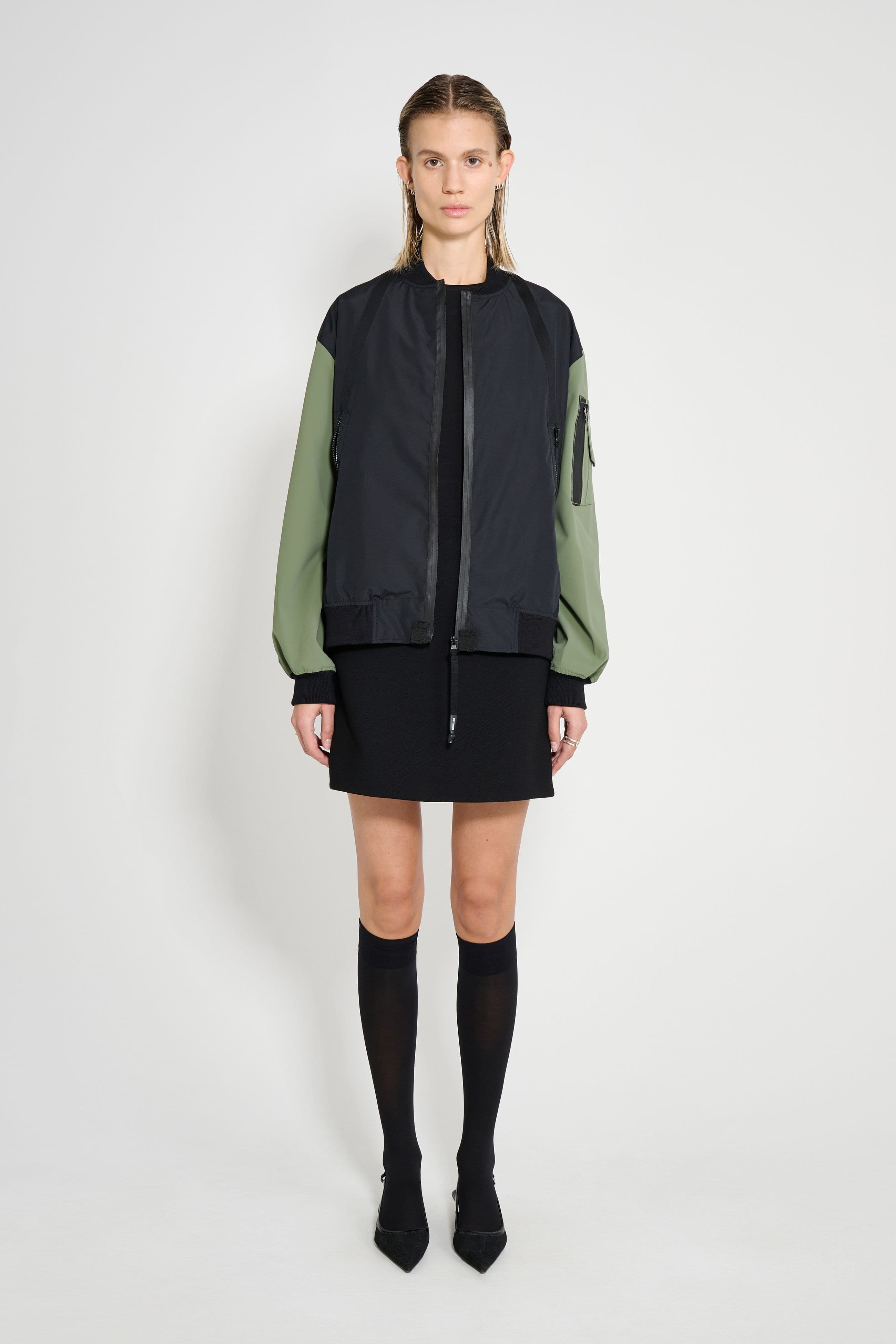 Bredsand Zip Bomber Jacket Black