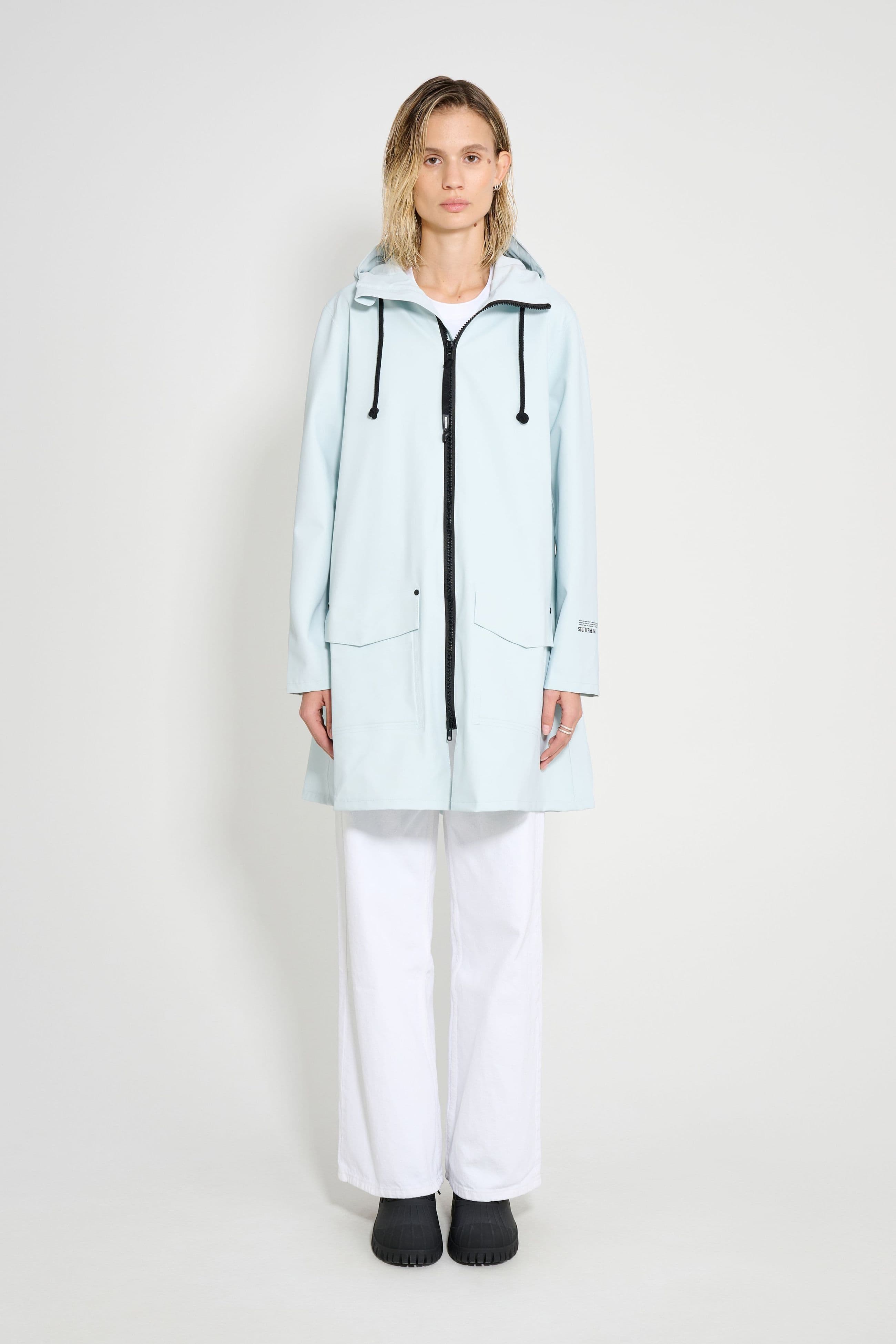 Mosebacke Patch Raincoat Frost Grey