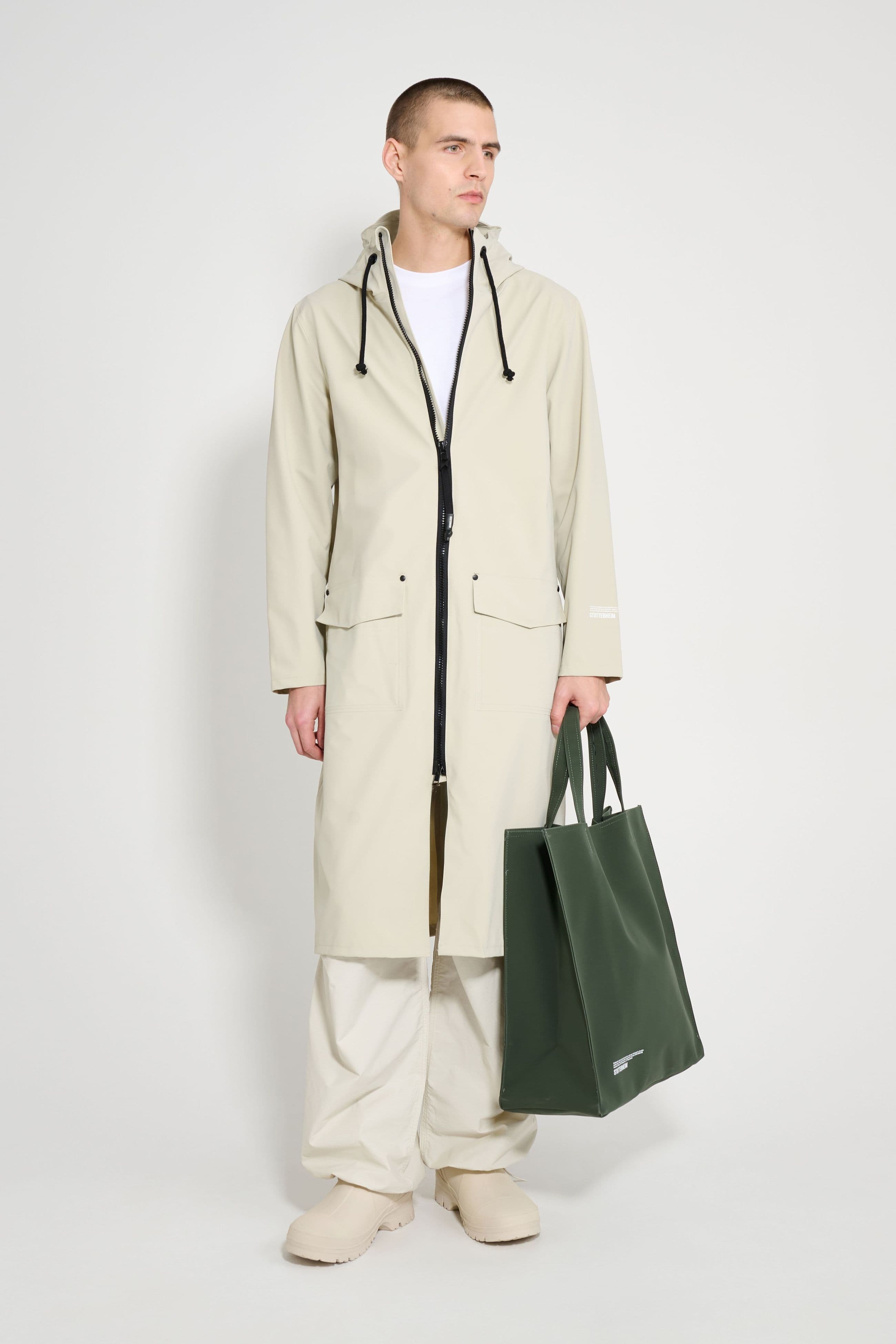Stockholm Long Patch Raincoat Pelican