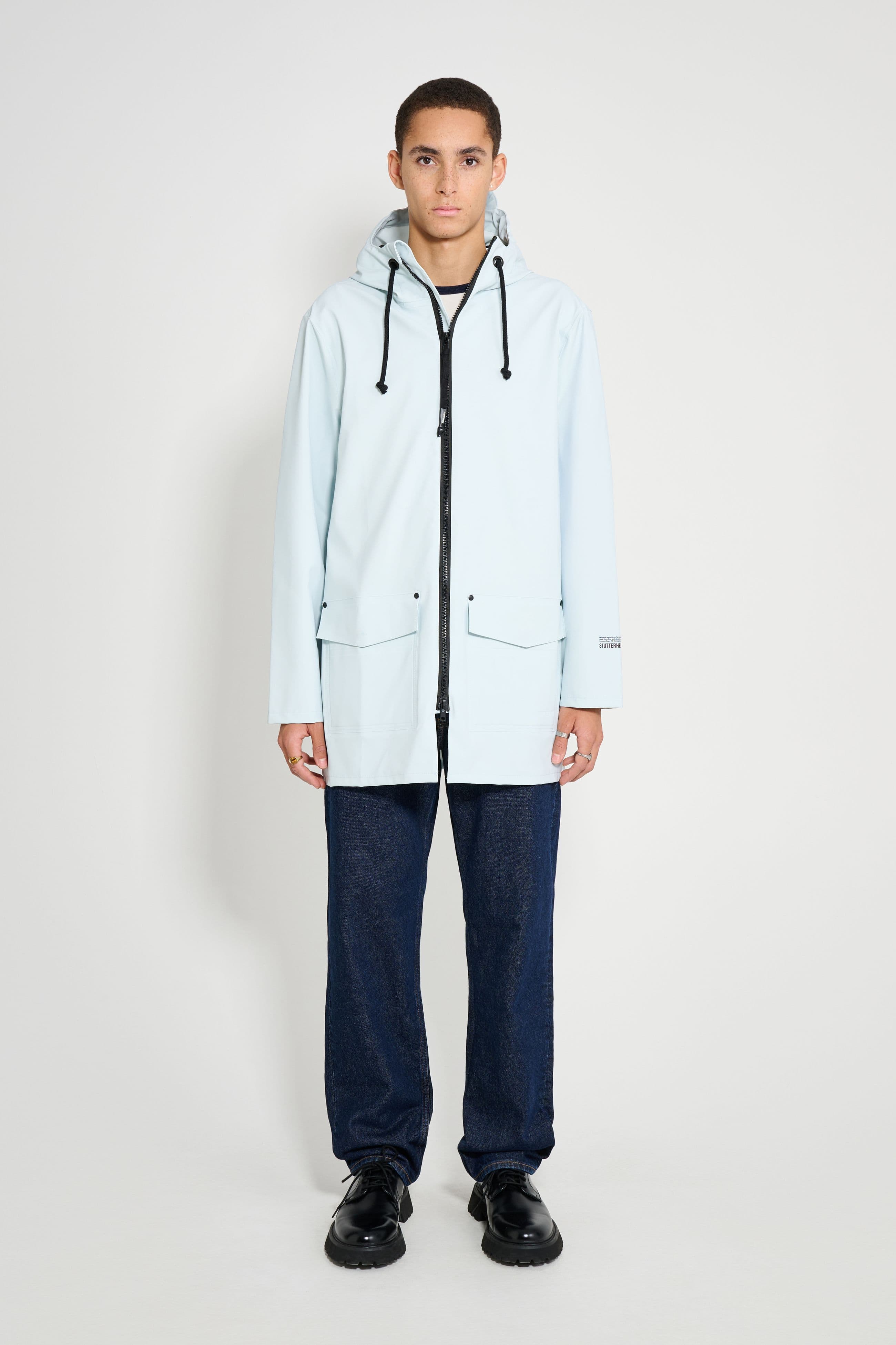 Stockholm Patch Raincoat Frost Grey