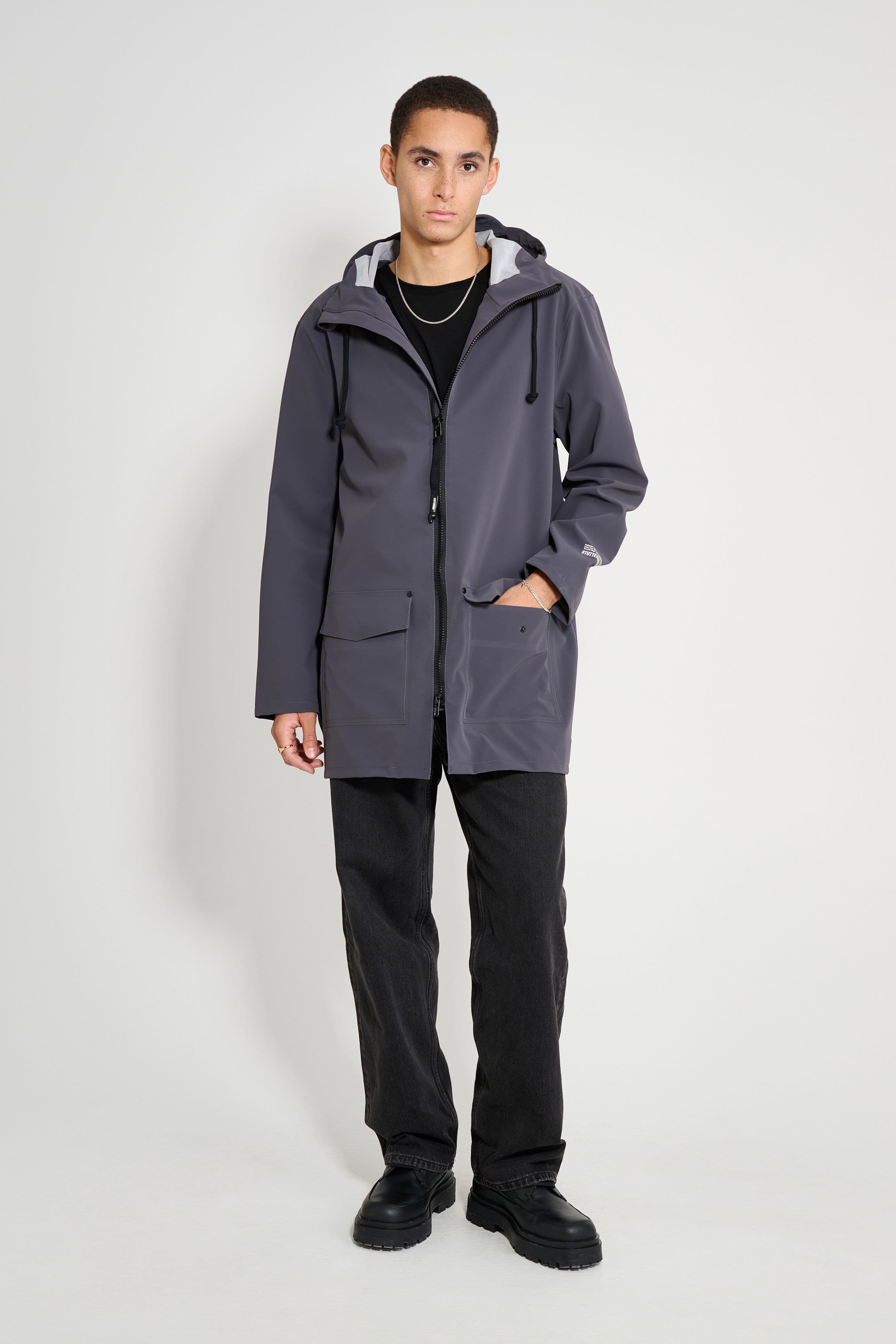 Stockholm Patch Raincoat Mystic Blue