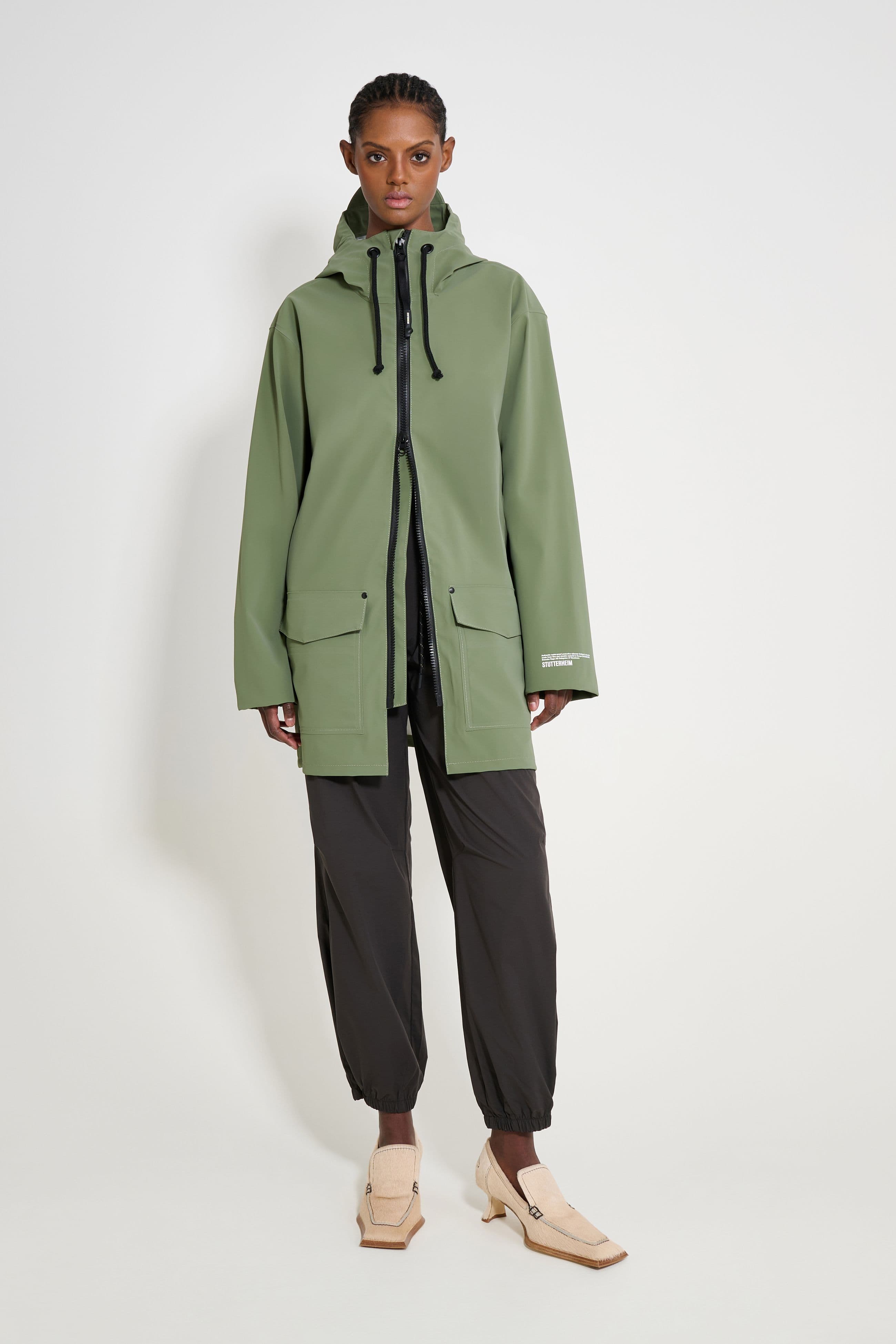Stockholm Patch Raincoat Dry Green