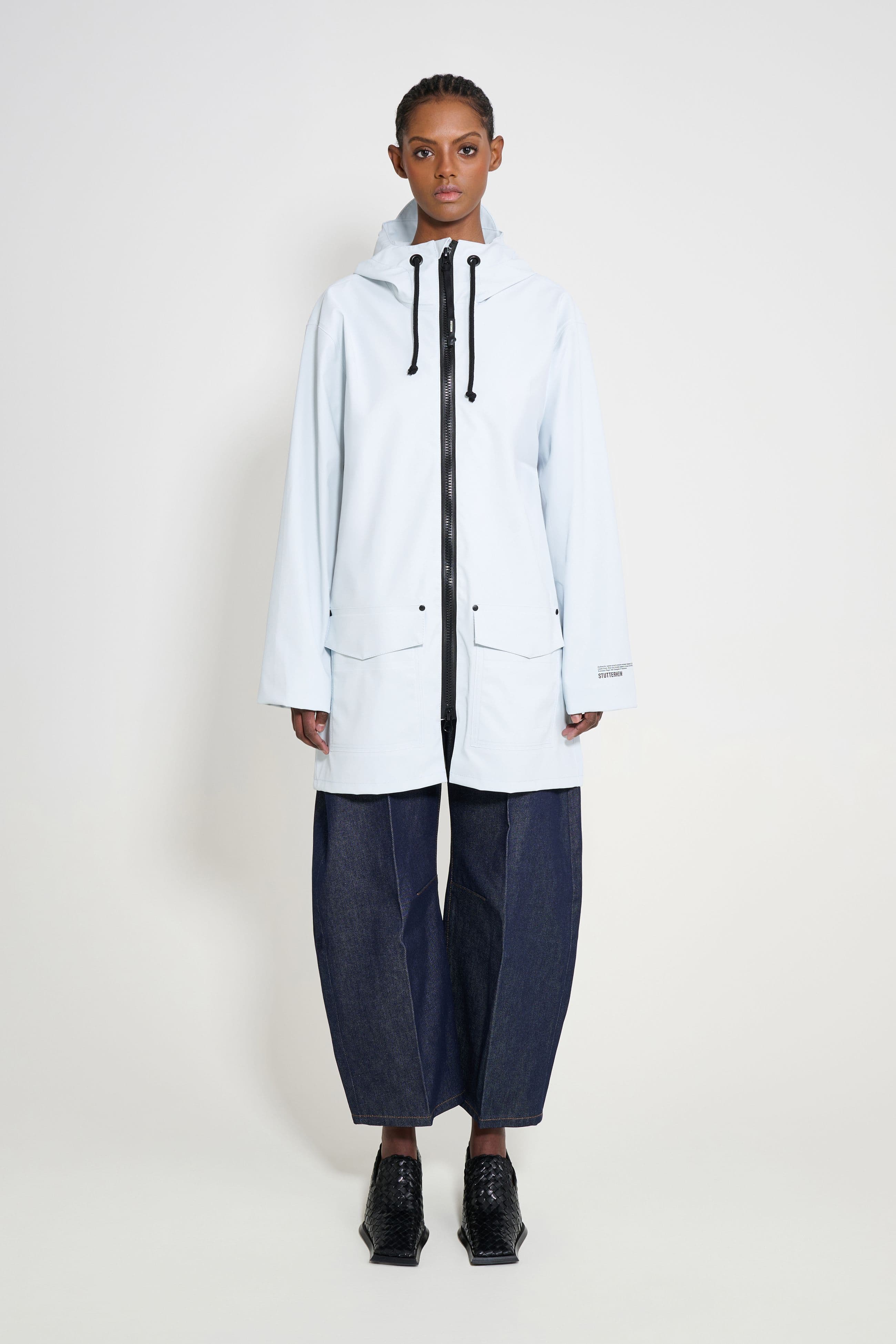 Stockholm Patch Raincoat Frost Grey