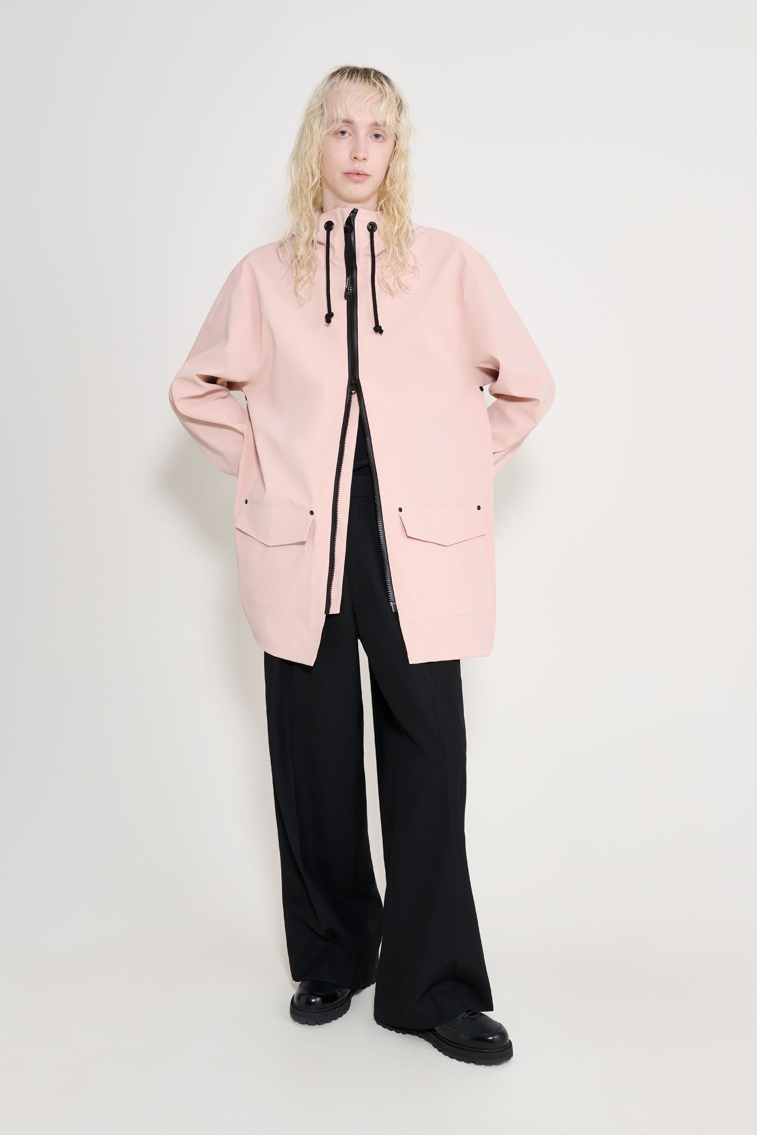 Stockholm Patch Raincoat Pale Pink