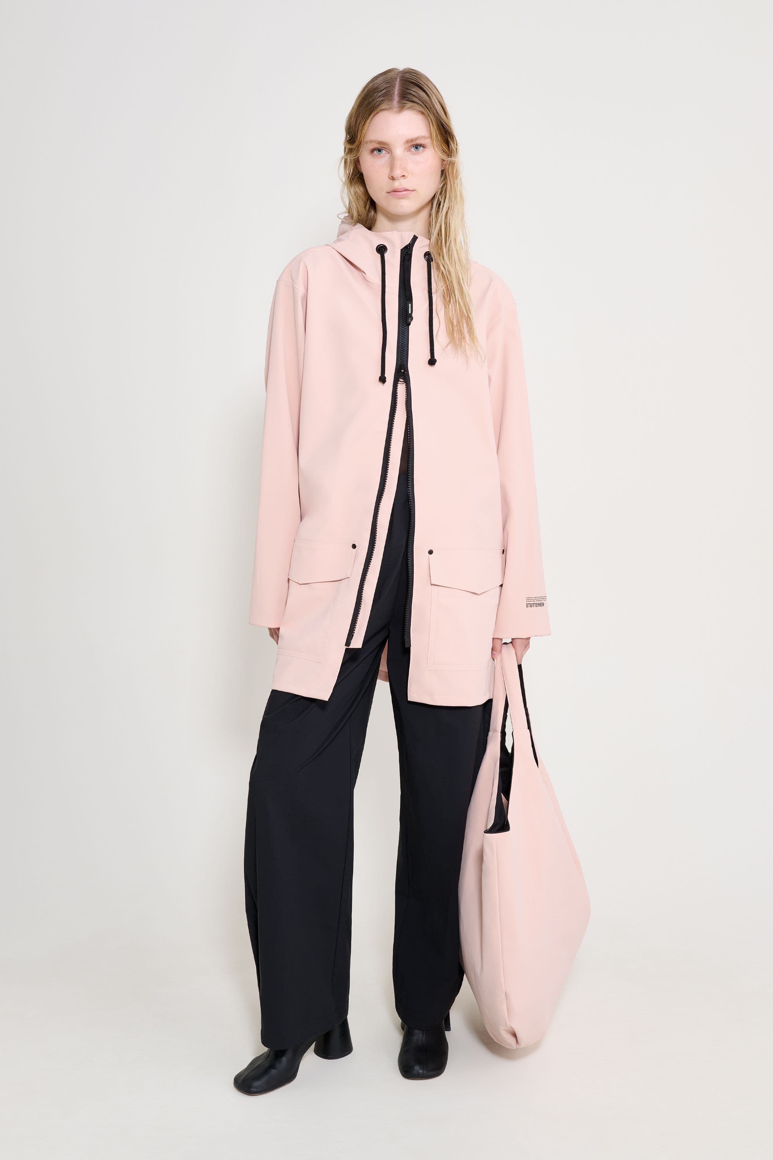 Stockholm Patch Raincoat Pale Pink