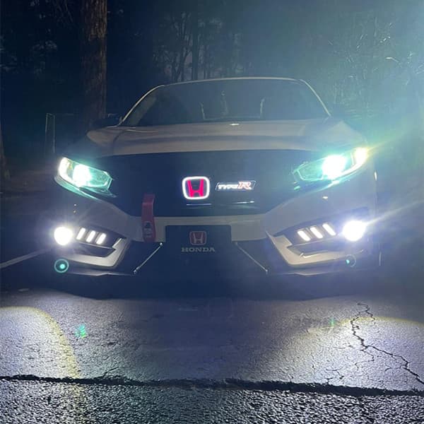 Dual Color Light Up Honda Emblem Badge Lights