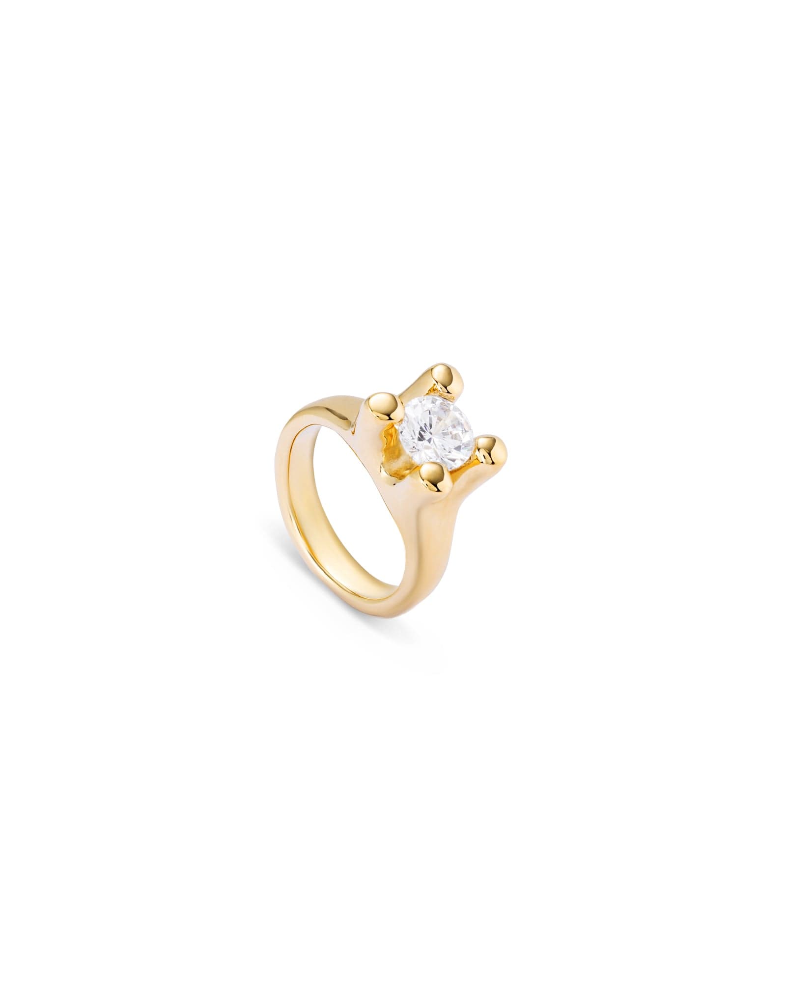 Double white zirconia ring