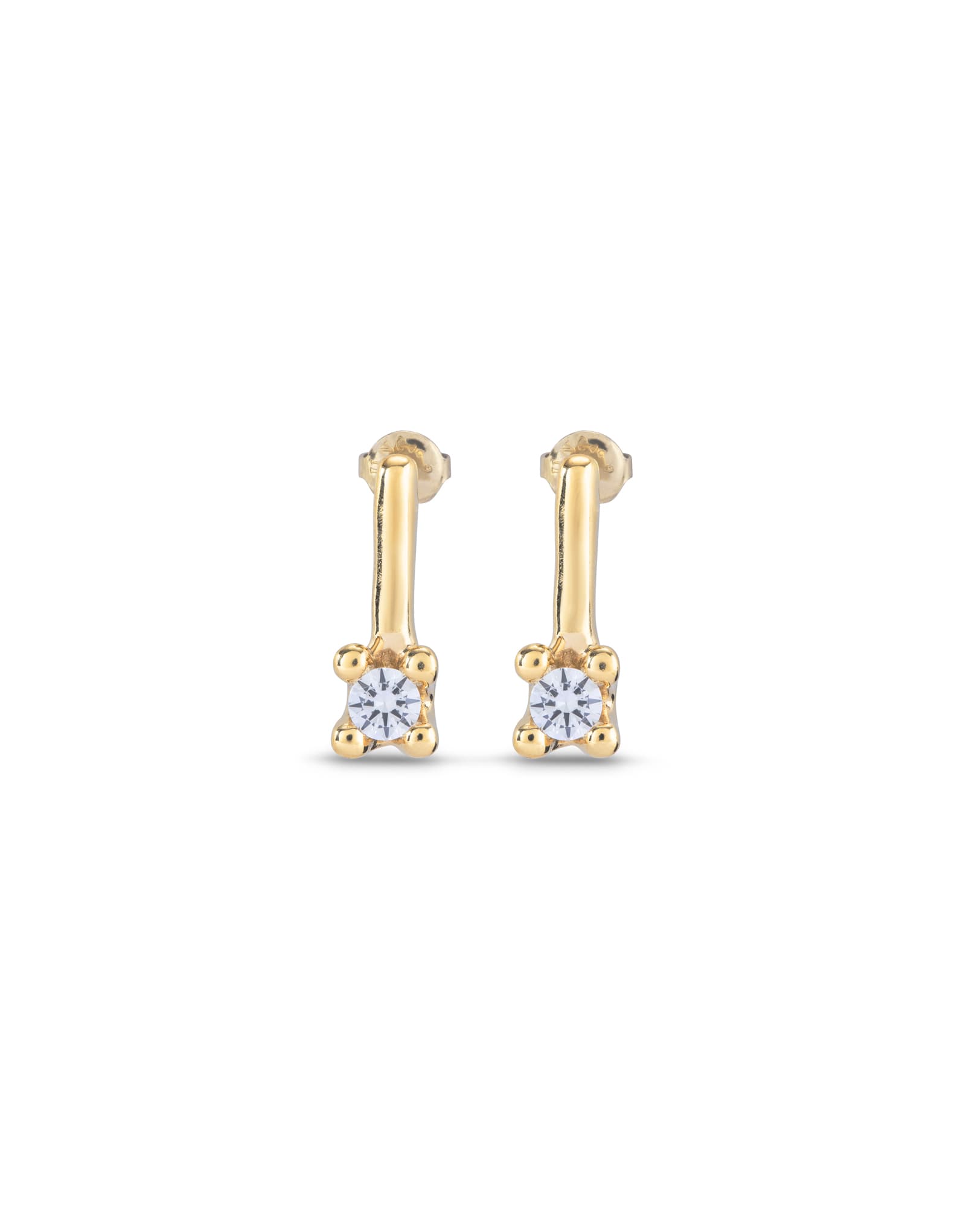 Drop earrings with blue cubic zirconia
