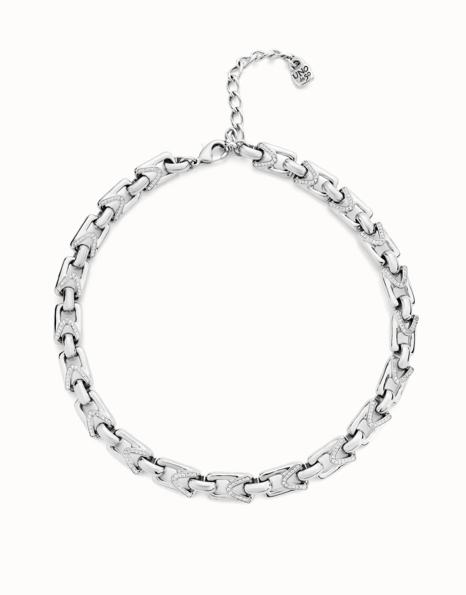 Rectangular links chain necklace