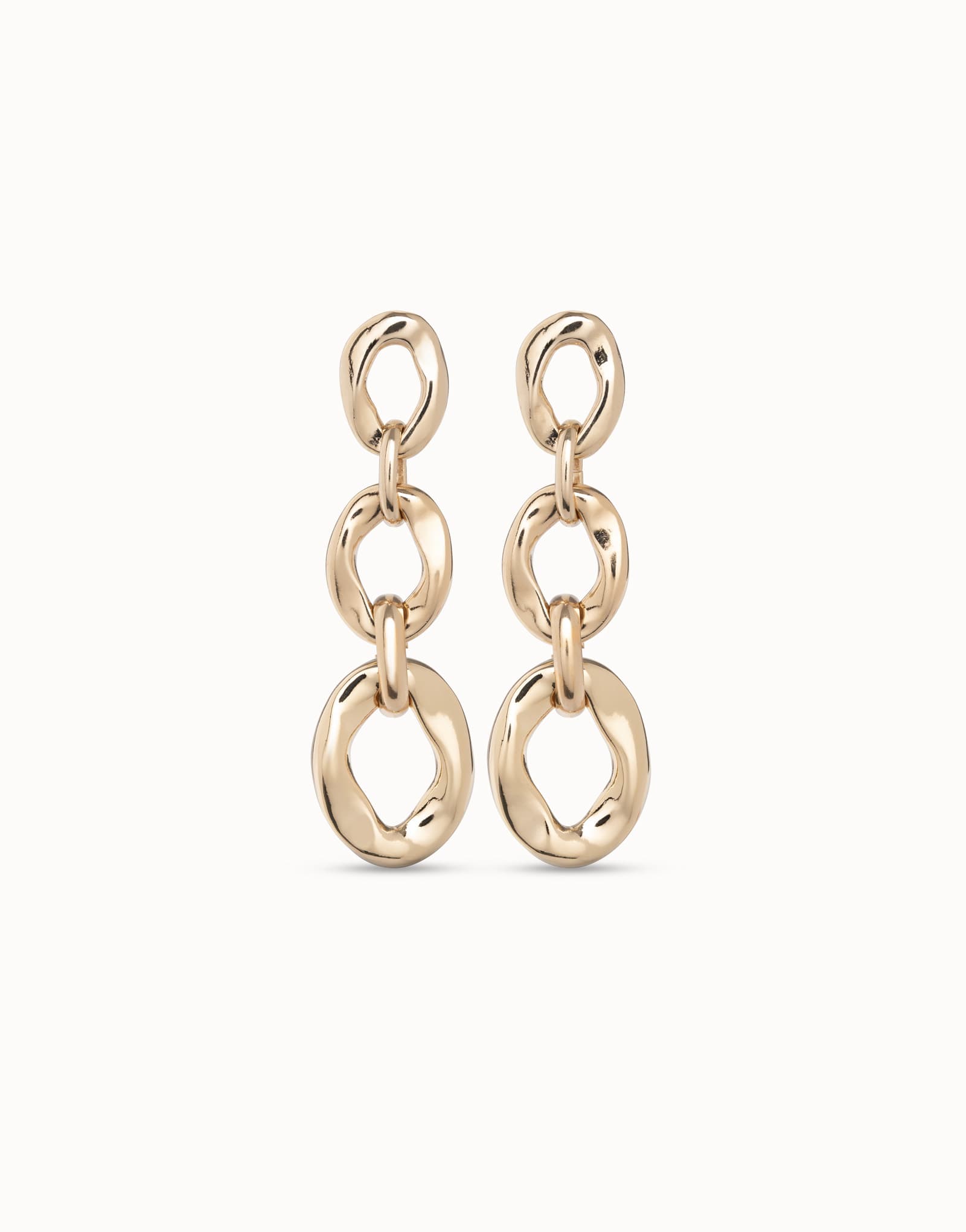 Drop earrings with 3 links