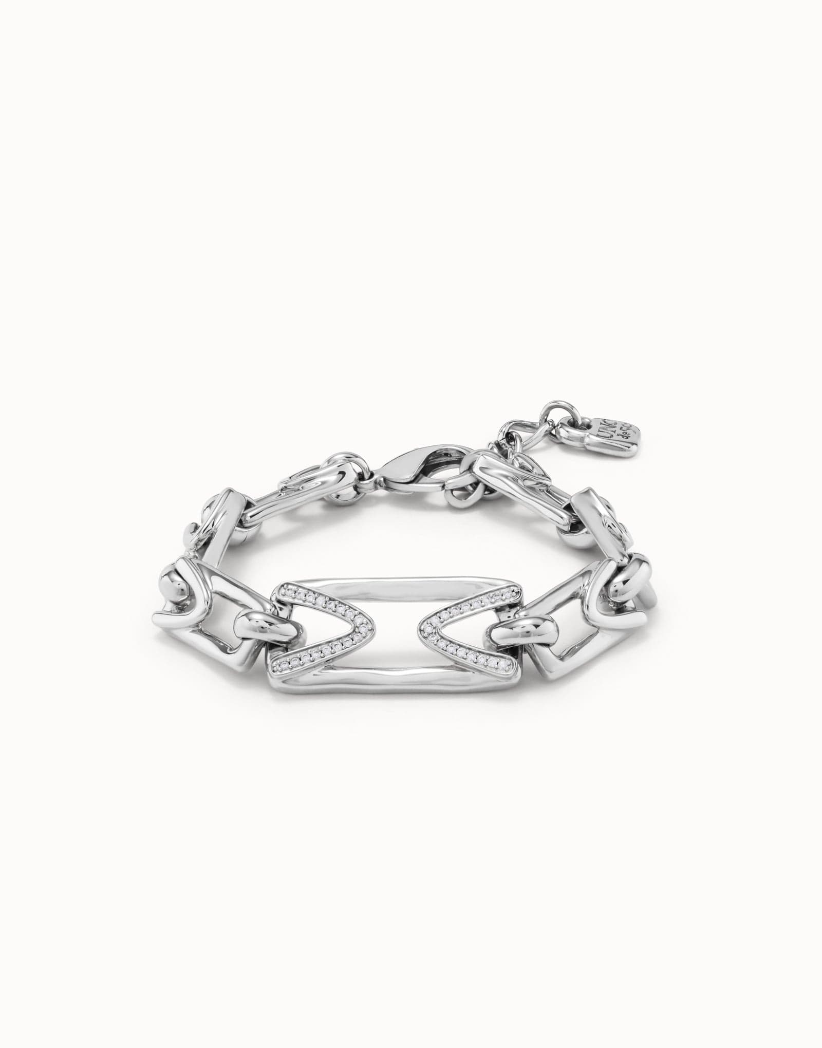 Bracelet with central link with topaz and small links